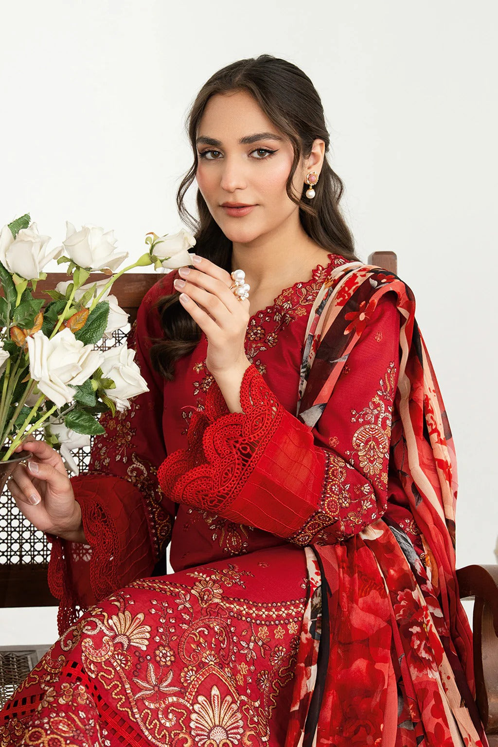 Johra Anavia Embroidered Bana Dora Lawn Unstitched 3Pcs
