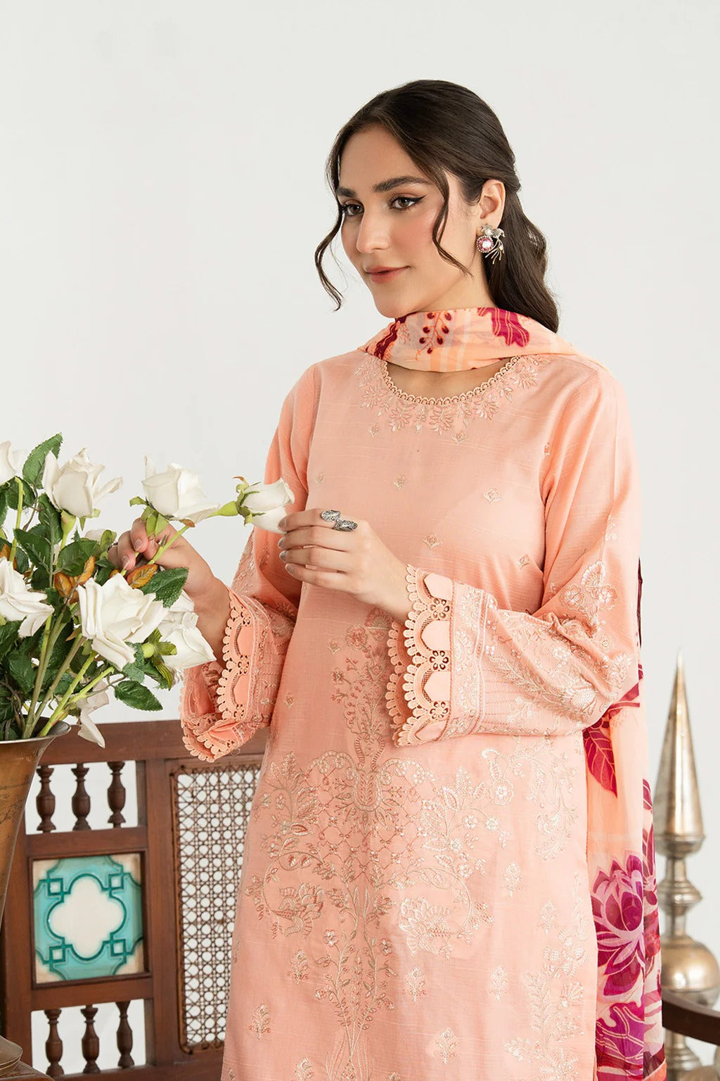 Johra Anavia Embroidered Bana Dora Lawn Unstitched 3Pcs