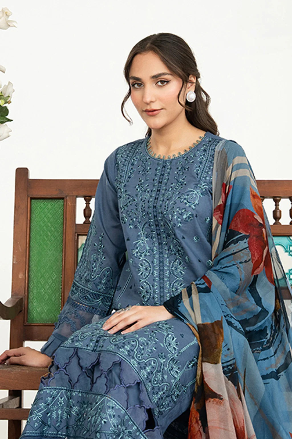 Johra Anavia Embroidered Bana Dora Lawn Unstitched 3Pcs