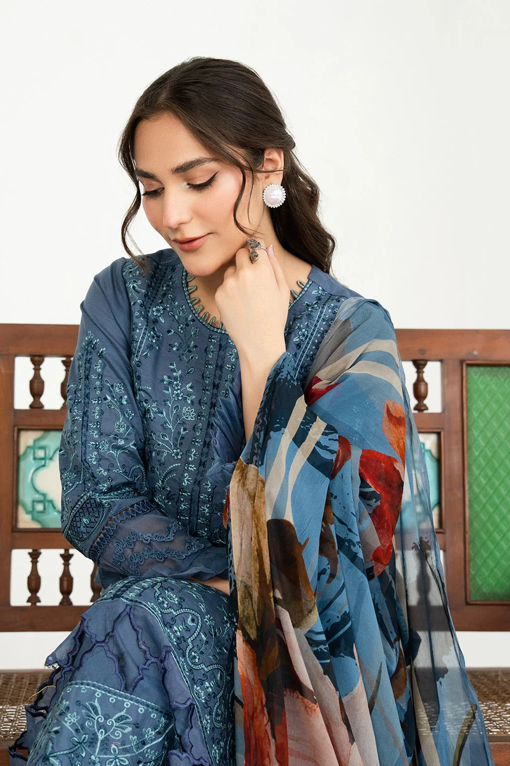 Johra Anavia Embroidered Bana Dora Lawn Unstitched 3Pcs