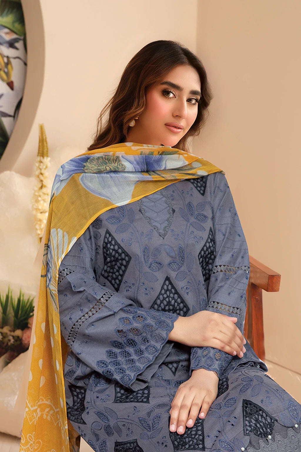 Johra Khani Embroidered Chikankari Lawn Unstitched 3Pcs
