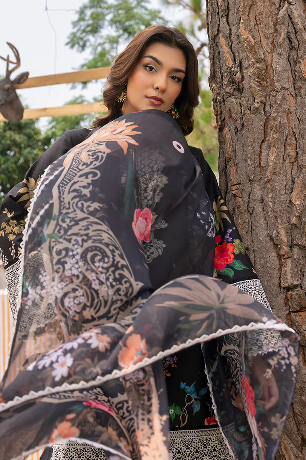 Mojito by Saad Sheikh Embroidered with Boring and Printed Lawn Unstitched 3Pcs