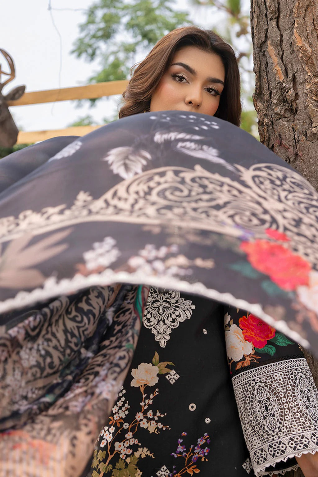 Mojito by Saad Sheikh Embroidered with Boring and Printed Lawn Unstitched 3Pcs