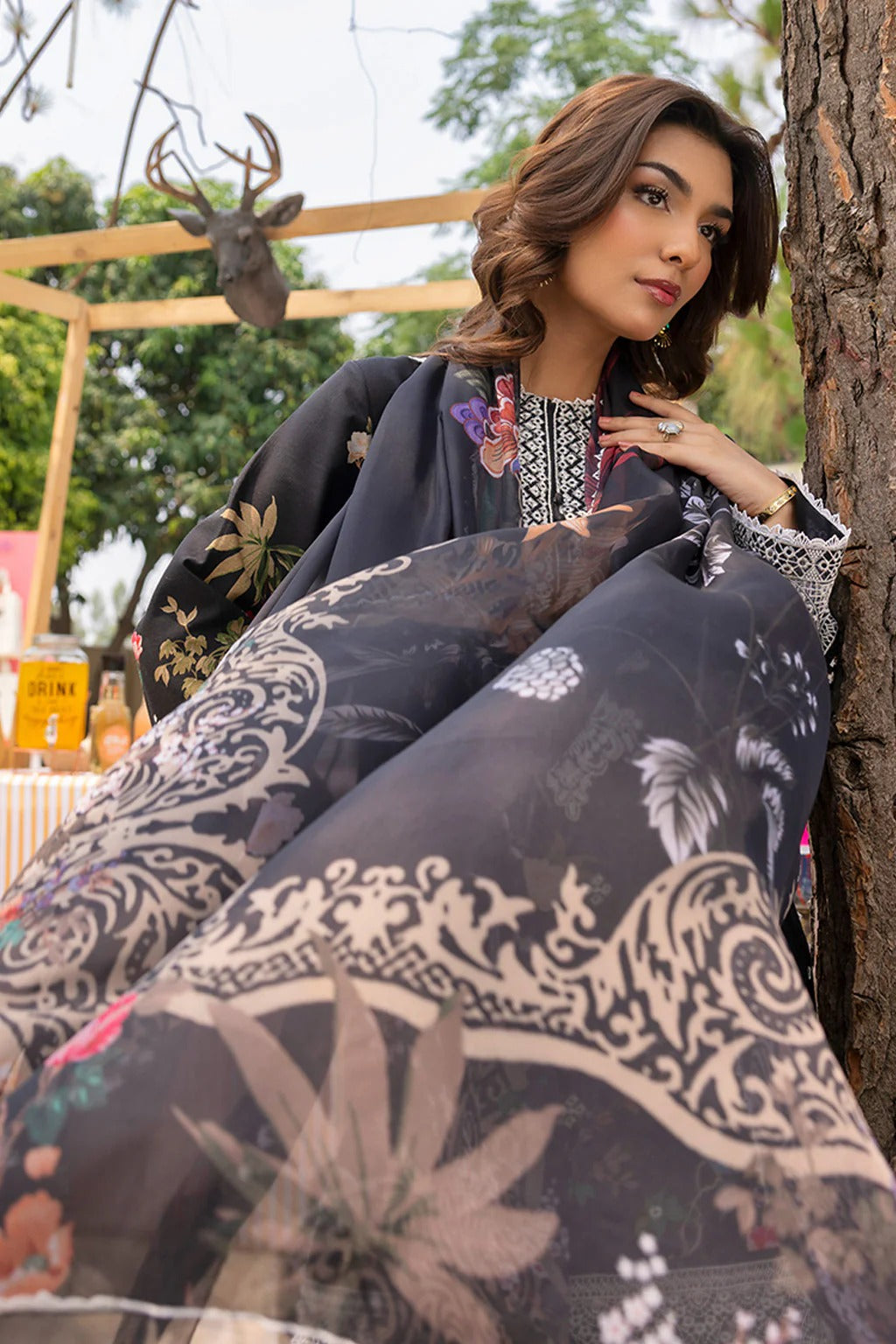 Mojito by Saad Sheikh Embroidered with Boring and Printed Lawn Unstitched 3Pcs