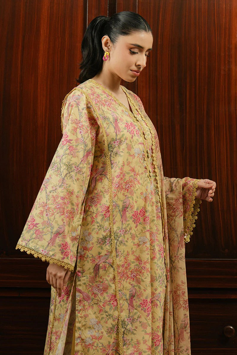 Cross Stitch Daily Digital Printed Lawn Collection'25 Unstitched 3pcs
