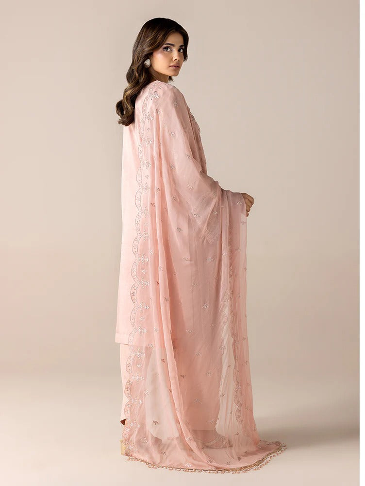 Aurapret By Zebtan Embroidered Organza Stitched 3 Piece