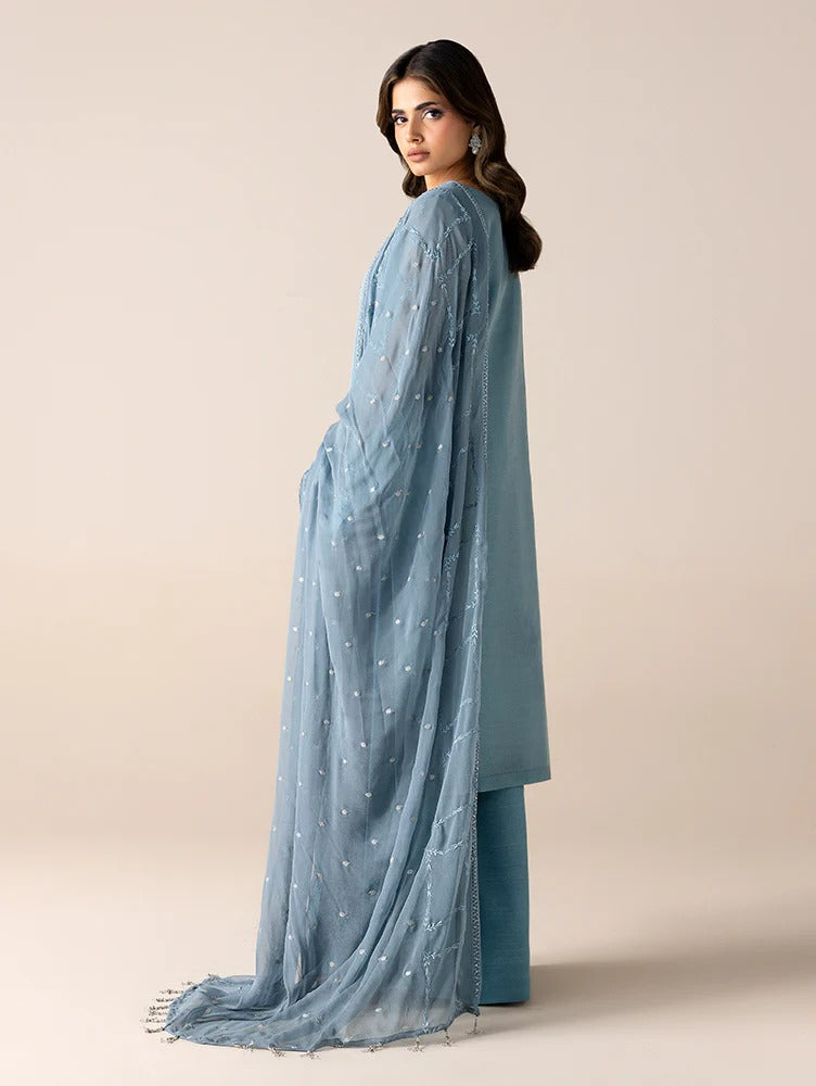 Aurapret By Zebtan Embroidered Organza Stitched 3 Piece
