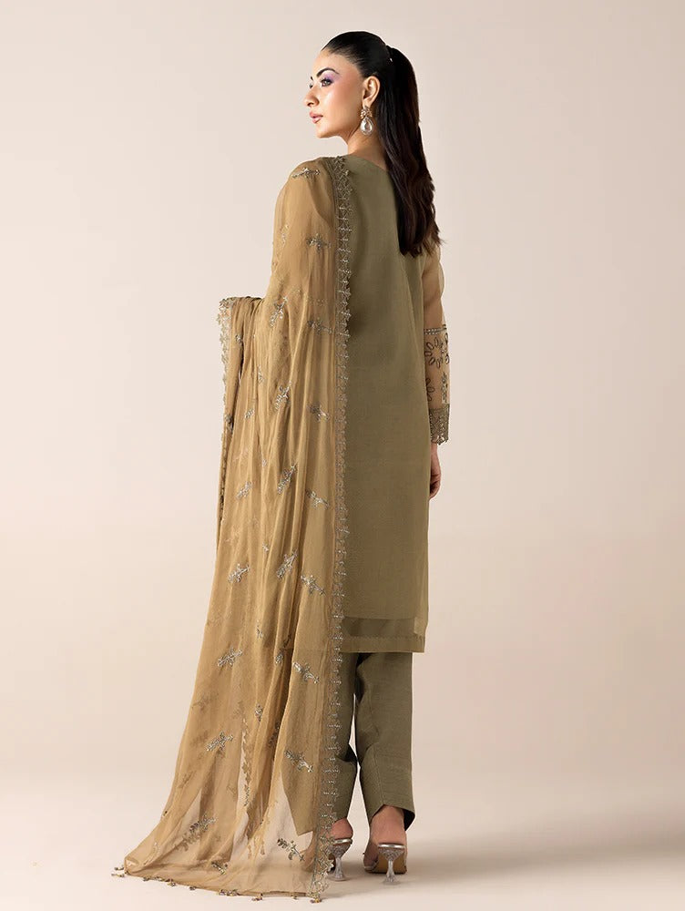 Aurapret By Zebtan Embroidered Organza Stitched 3 Piece