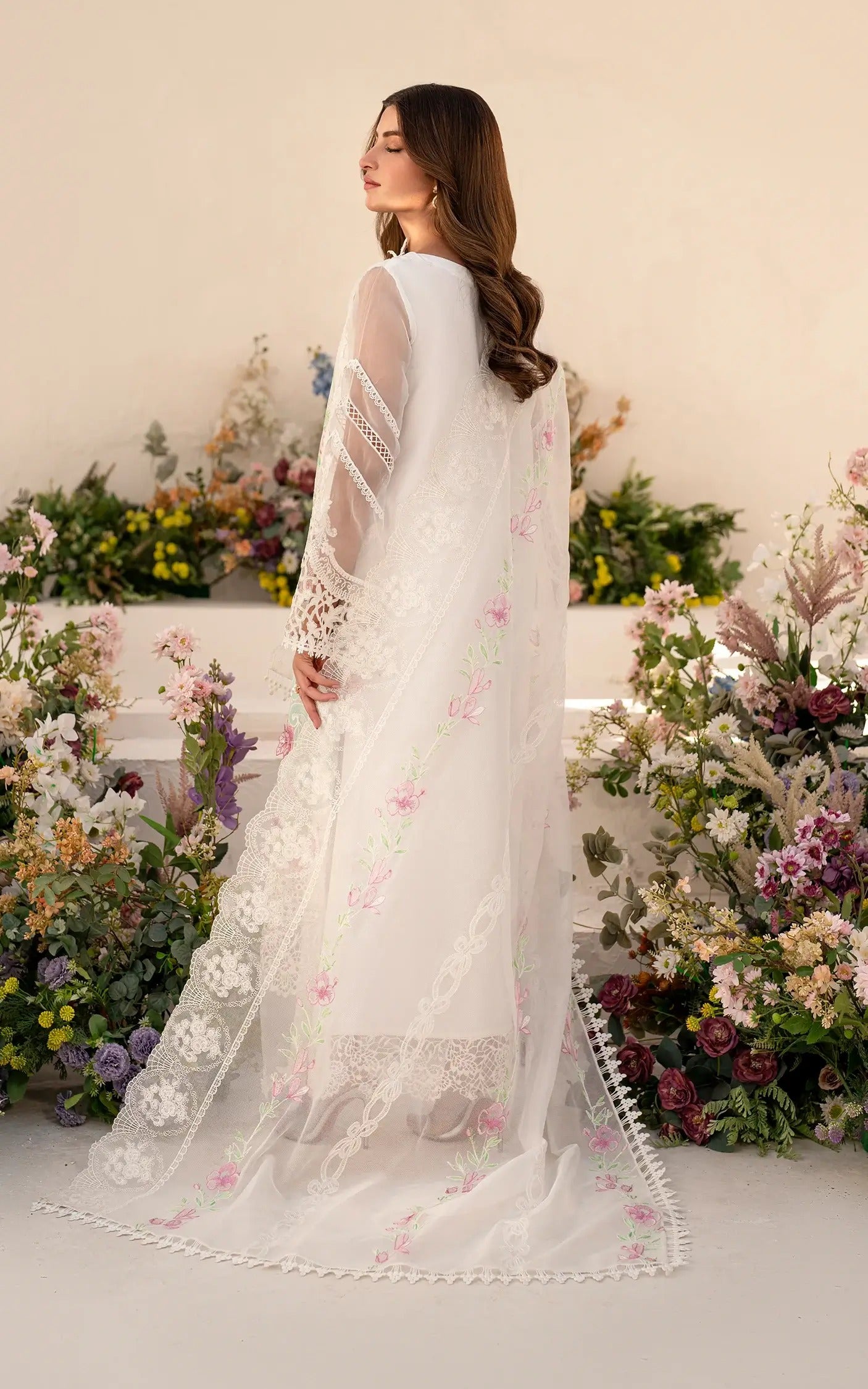 Azalia Embroidered Luxury Lawn & Organza Unstitched 4pcs