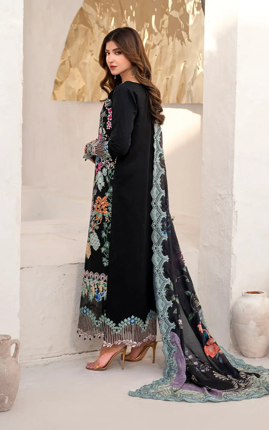 Azalia Embroidered Luxury Lawn & Organza Unstitched 4pcs