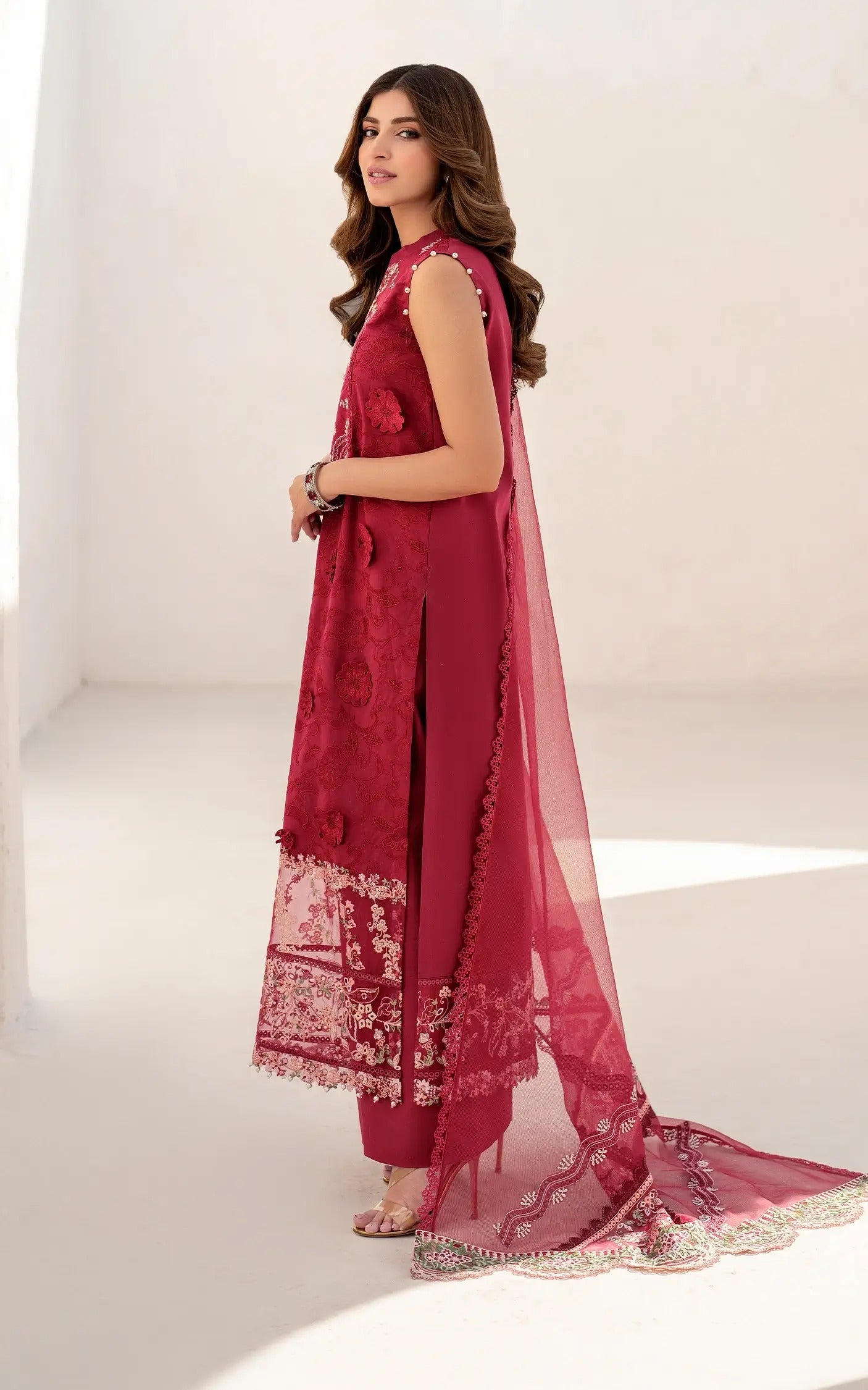 Azalia Embroidered Luxury Lawn & Organza Unstitched 4pcs