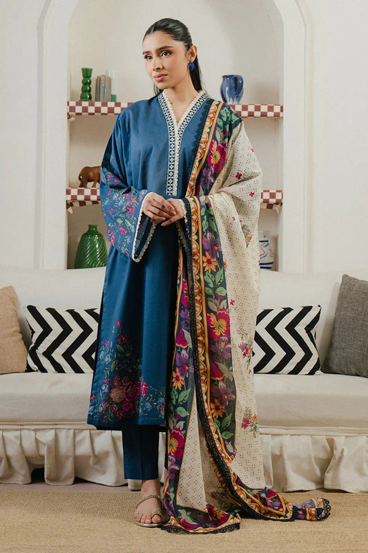 Cross Stitch Daily Digital Printed Lawn Collection'25 Unstitched 3pcs