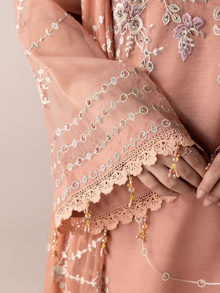 Aurapret By Zebtan Embroidered Organza Stitched 3 Piece