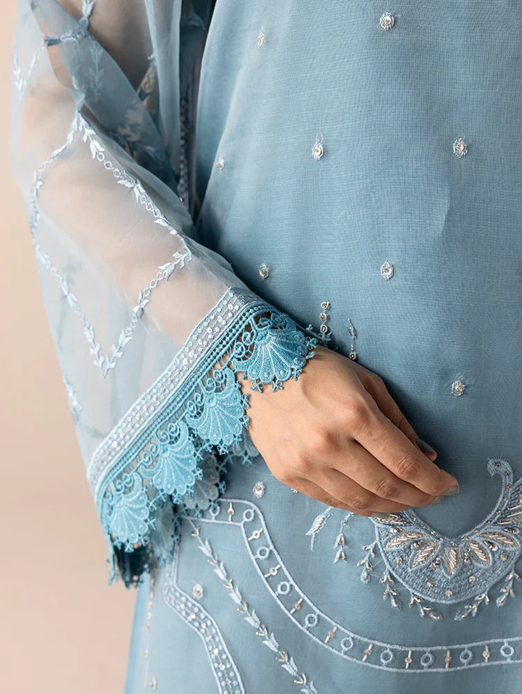 Aurapret By Zebtan Embroidered Organza Stitched 3 Piece