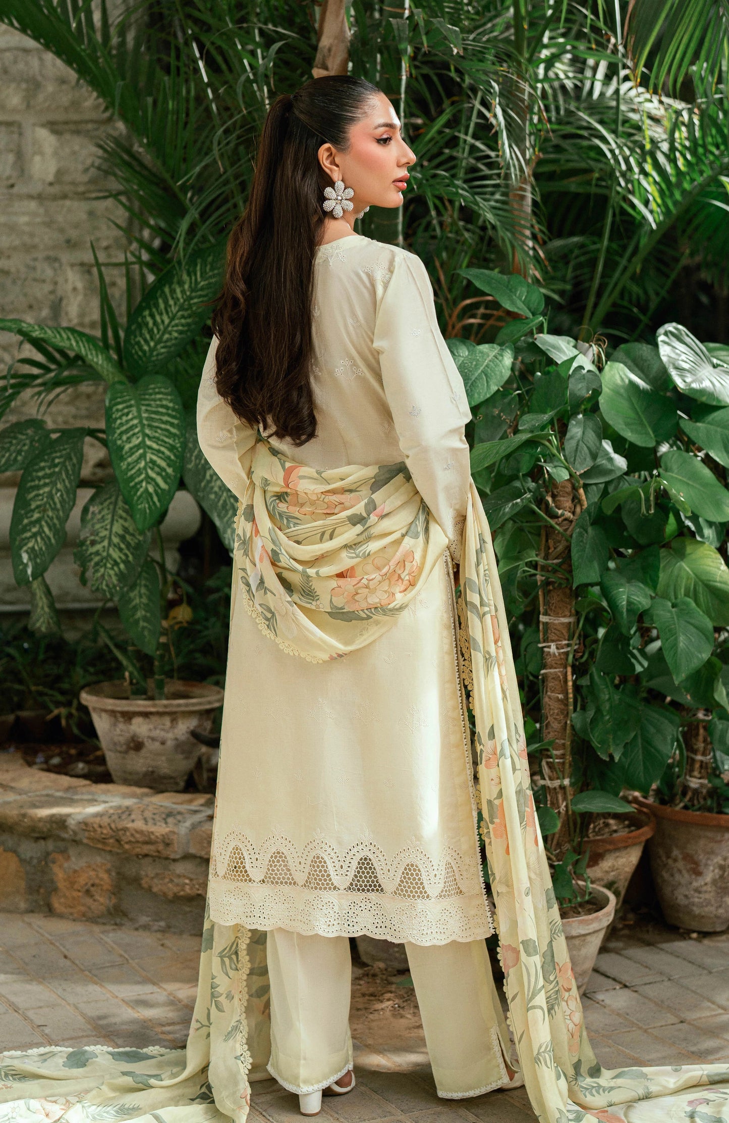 Alzohaib Laserkari Schiffly Embroidered Premium Printed Unstitched 3pcs