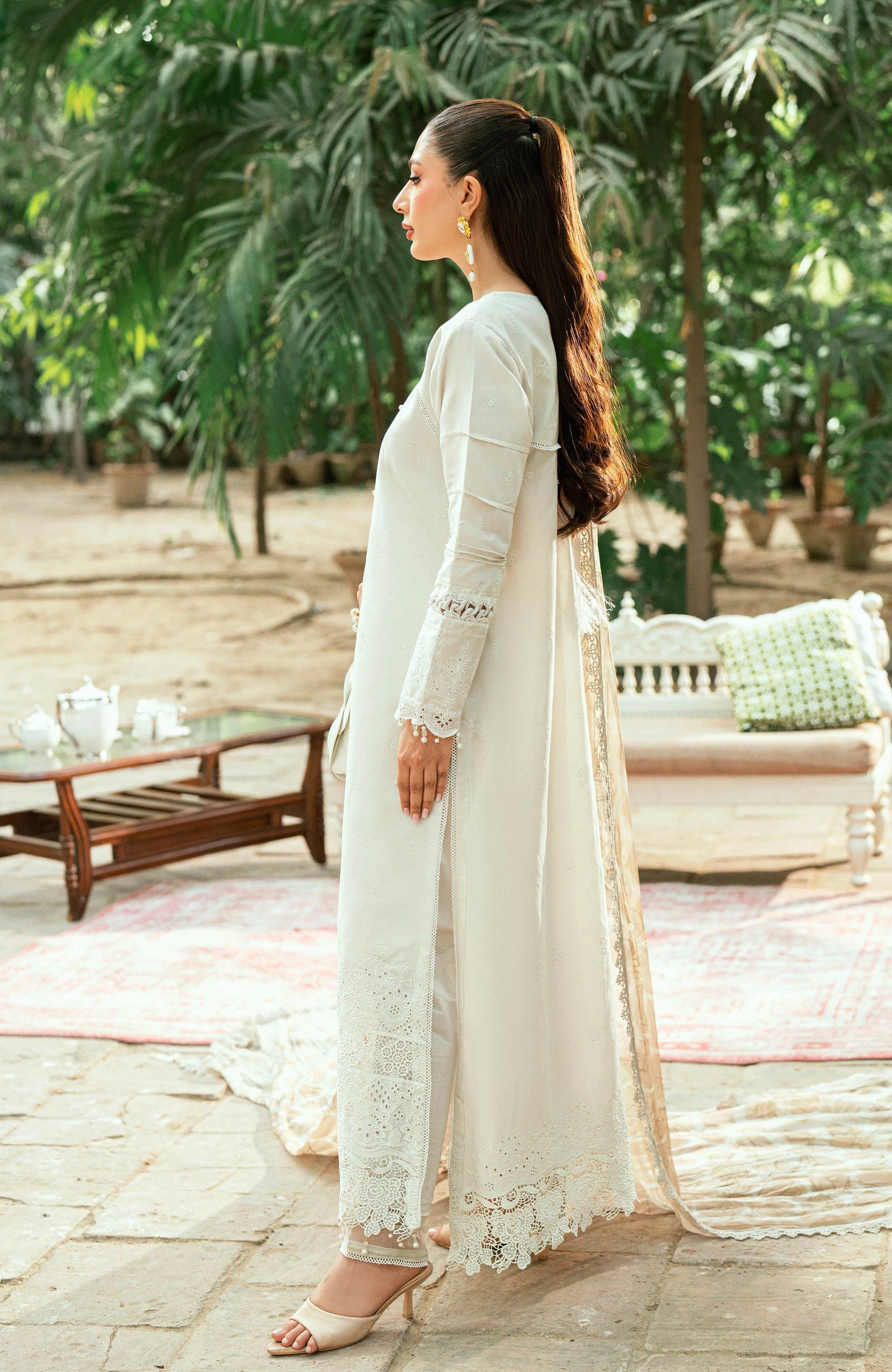 Alzohaib Laserkari Schiffly Embroidered Premium Printed Unstitched 3pcs