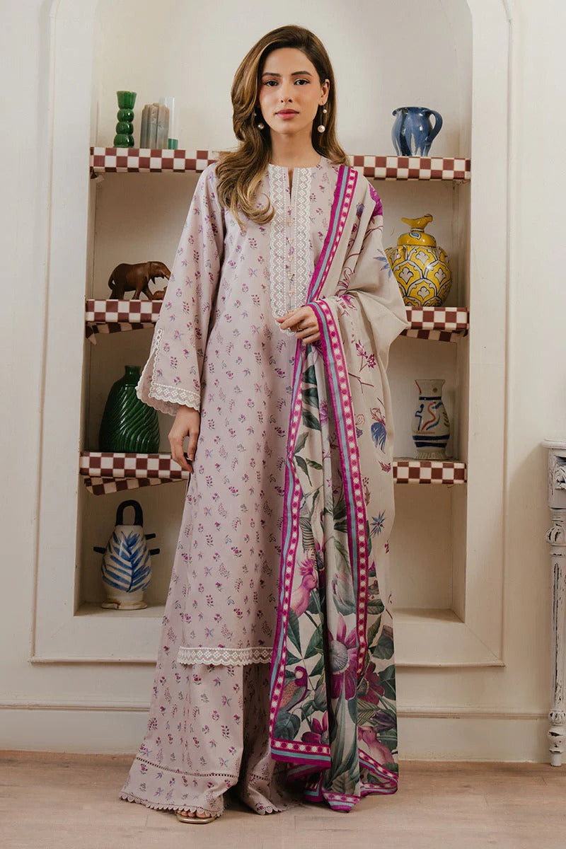 Cross Stitch Daily Digital Printed Lawn Collection'25 Unstitched 3pcs