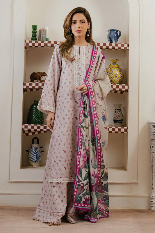 Cross Stitch Daily Digital Printed Lawn Collection'25 Unstitched 3pcs