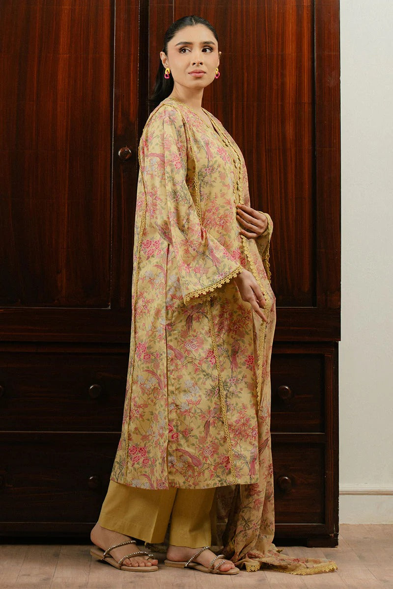 Cross Stitch Daily Digital Printed Lawn Collection'25 Unstitched 3pcs