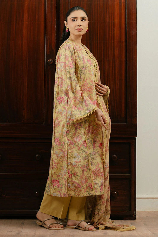 Cross Stitch Daily Digital Printed Lawn Collection'25 Unstitched 3pcs