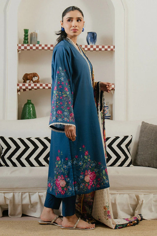 Cross Stitch Daily Digital Printed Lawn Collection'25 Unstitched 3pcs