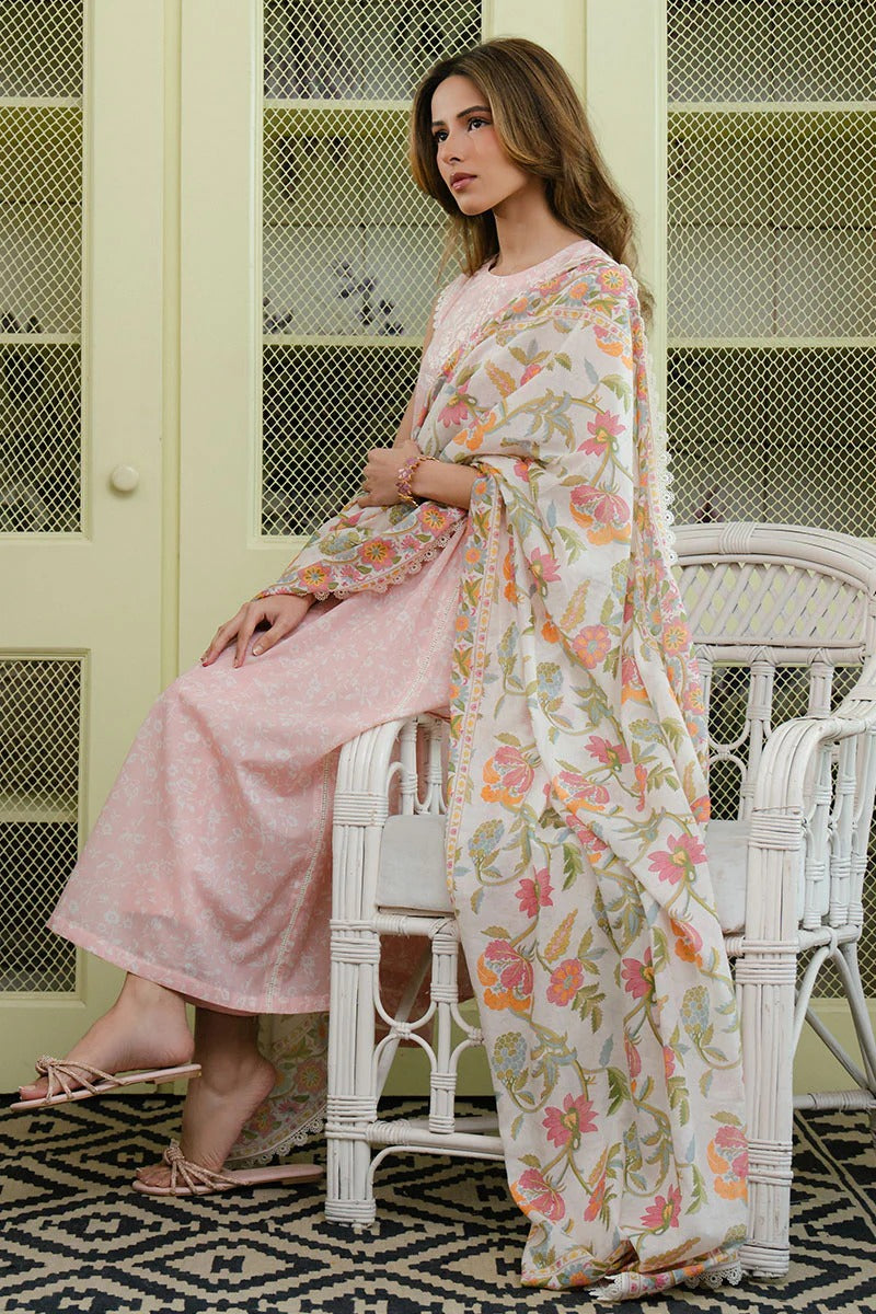 Cross Stitch Daily Digital Printed Lawn Collection'25 Unstitched 3pcs