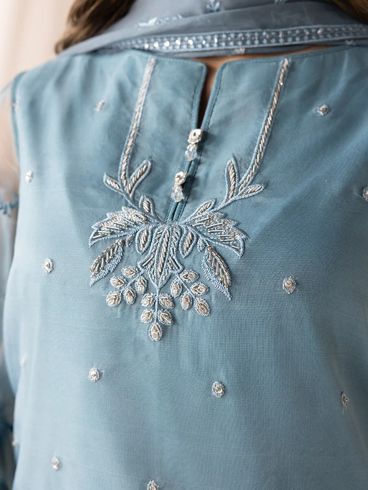 Aurapret By Zebtan Embroidered Organza Stitched 3 Piece