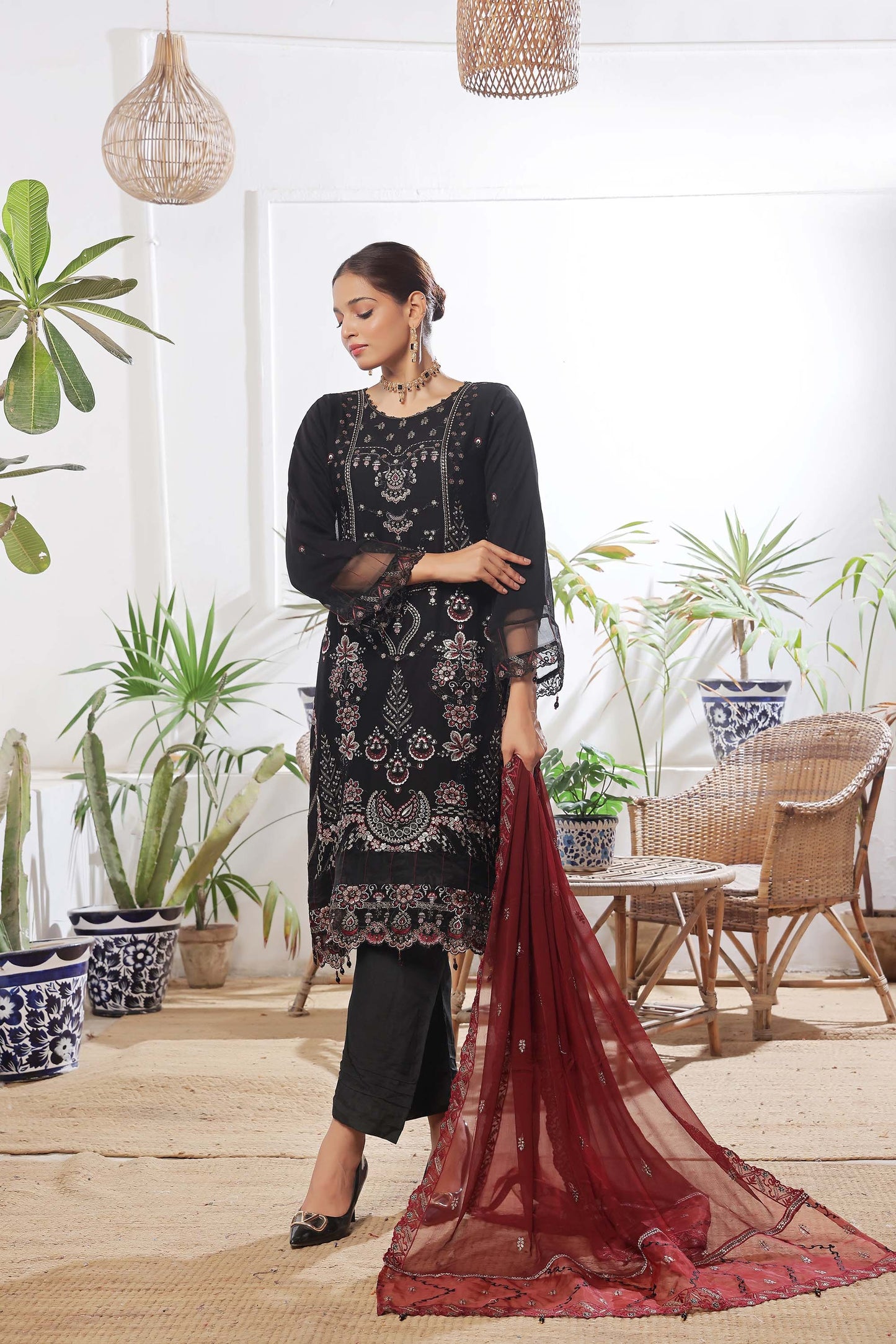 Guldasta By Bin khalid Luxury Chiffon Unstitched 3pcs