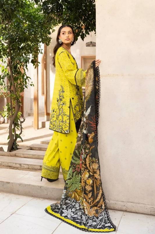 LA'RA DE FLOR'A By Gulmina Printed Embroidered Lawn Unstitched 3Pcs