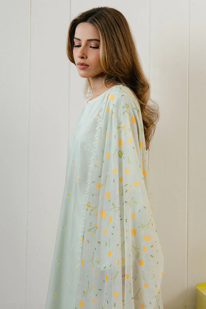 Cross Stitch Daily Digital Printed Lawn Collection'25 Unstitched 3pcs