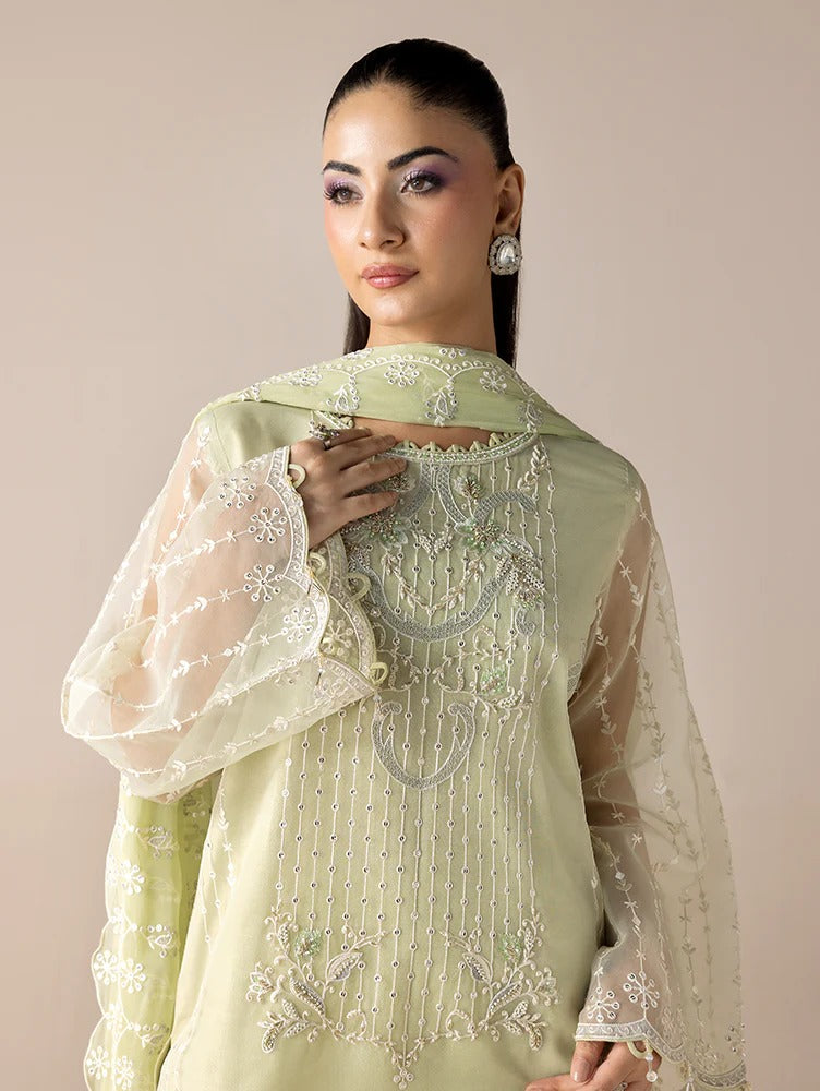 Aurapret By Zebtan Embroidered Organza Stitched 3 Piece