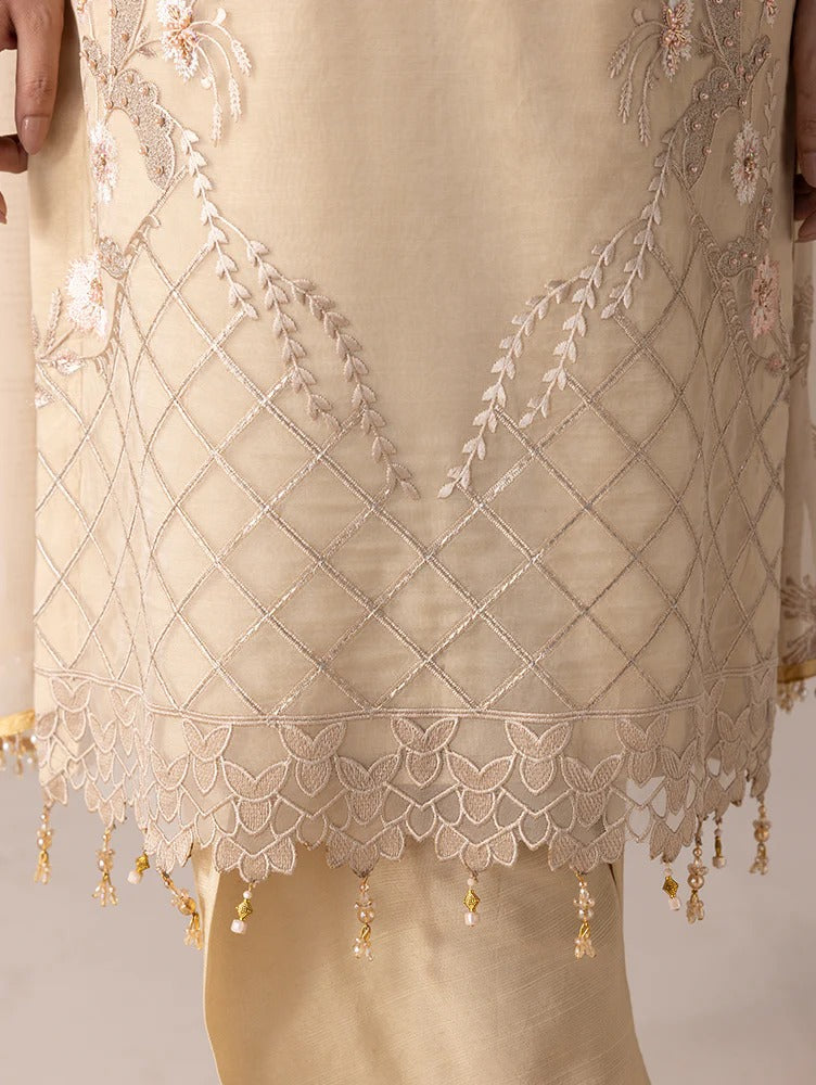 Aurapret By Zebtan Embroidered Organza Stitched 3 Piece