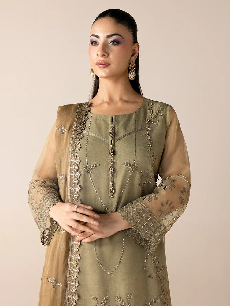 Aurapret By Zebtan Embroidered Organza Stitched 3 Piece