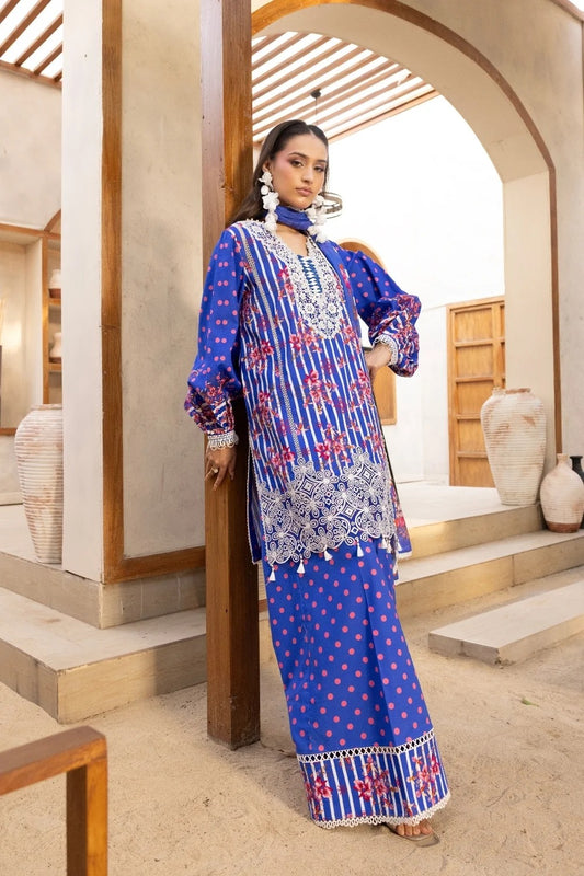 LA'RA DE FLOR'A By Gulmina Printed Embroidered Lawn Unstitched 3Pcs