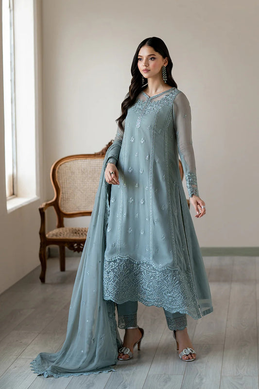 Azure Ensembles Festive Chiffon Unstitched 3Pcs