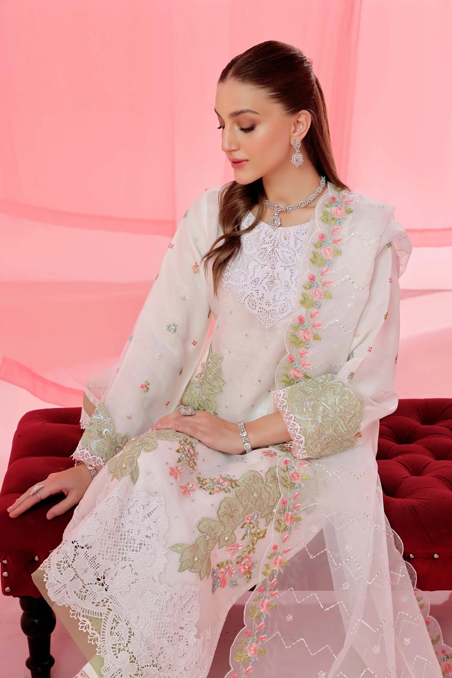 Noori By Guzel Embroidered Organza Stitched 3pcs