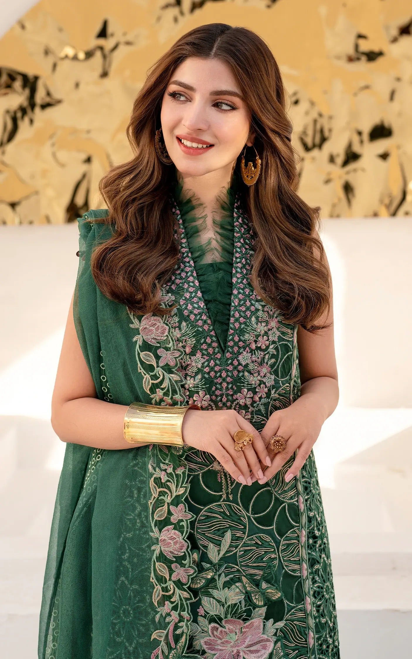 Azalia Embroidered Luxury Lawn & Organza Unstitched 4pcs