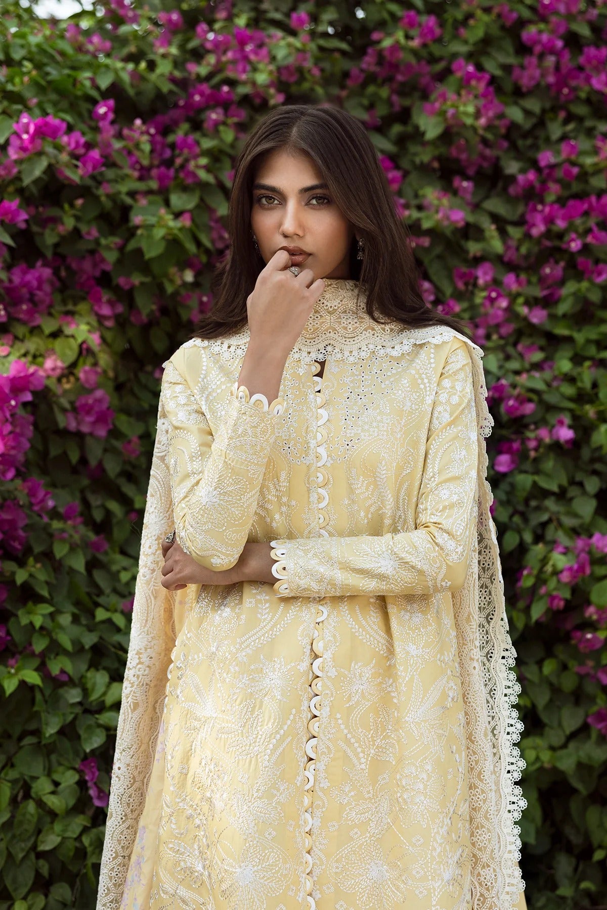 AFROZEH Mulaqaat Embroidered Printed Lawn Unstitched 3pcs