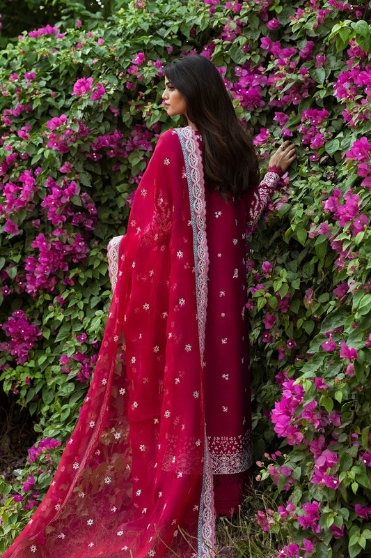 AFROZEH Mulaqaat Embroidered Printed Lawn Unstitched 3pcs