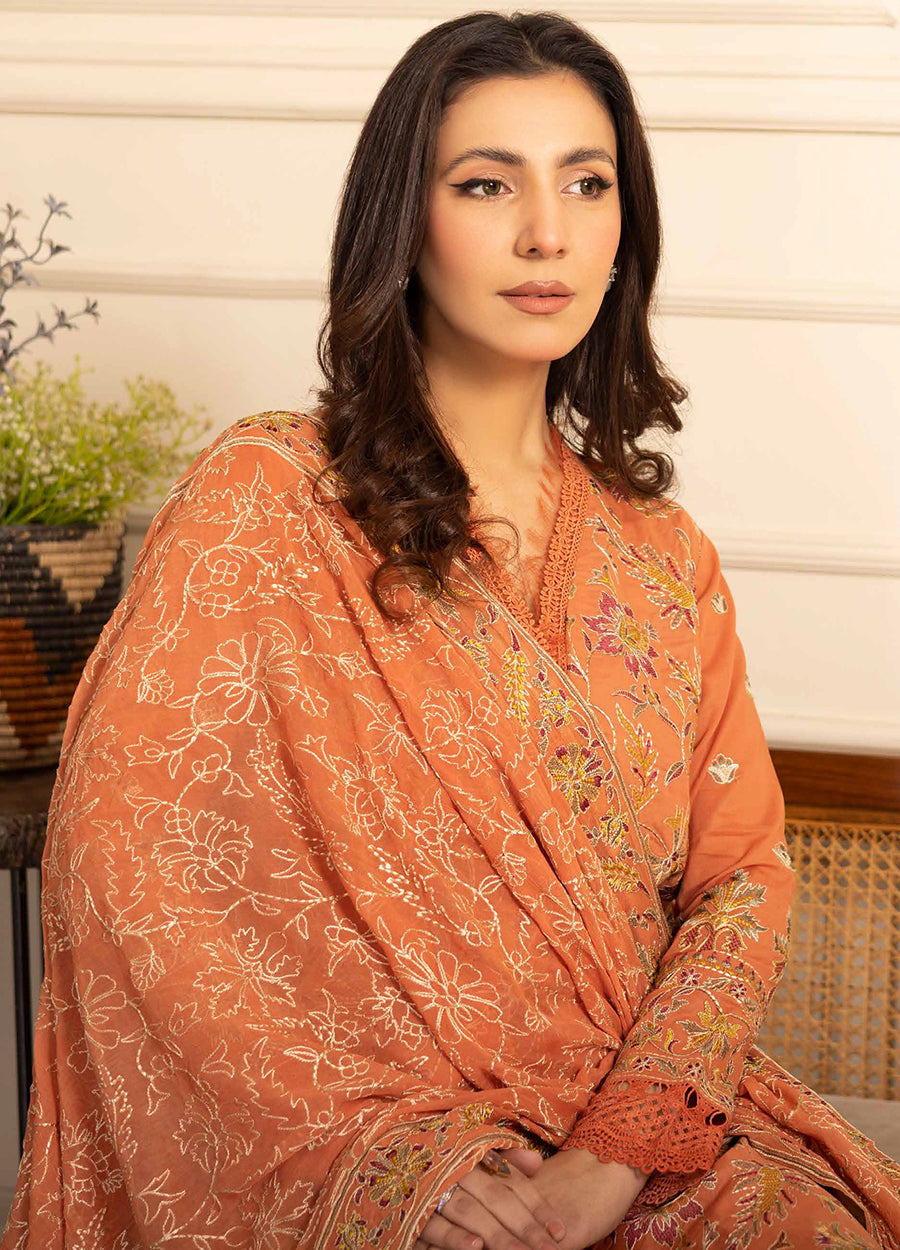 Pinks Swiss By Johra Embroidered Unstitched 3Pcs