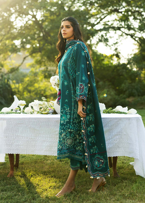 Siraa By Sadaf Fawad Khan Luxury Embroidered Lawn'25 Unstitched 3pcs