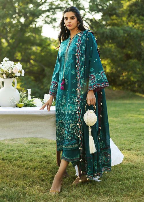 Siraa By Sadaf Fawad Khan Luxury Embroidered Lawn'25 Unstitched 3pcs