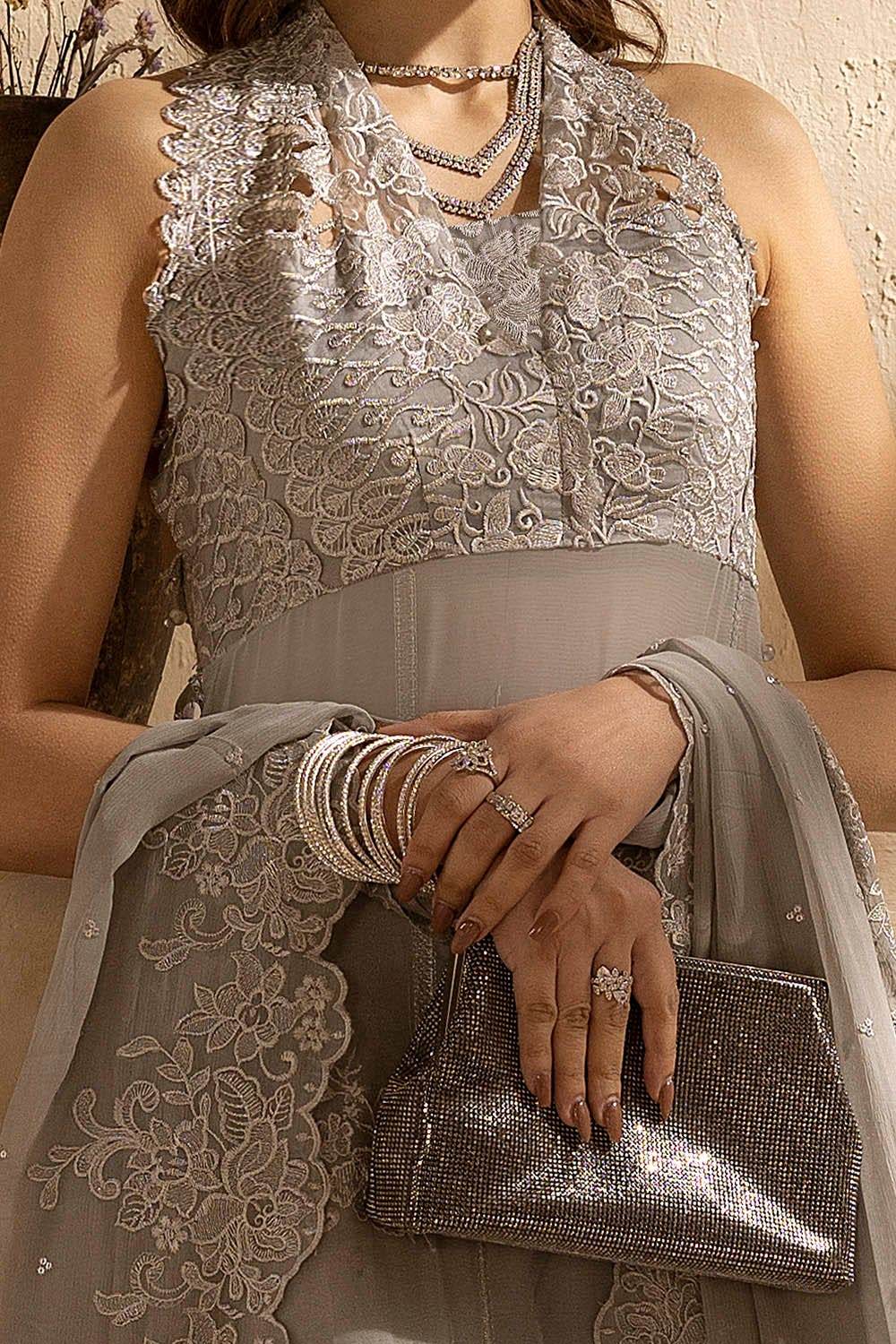 Gul Ahmed Embroidered Chiffon Unstitched 3pcs - Jotey