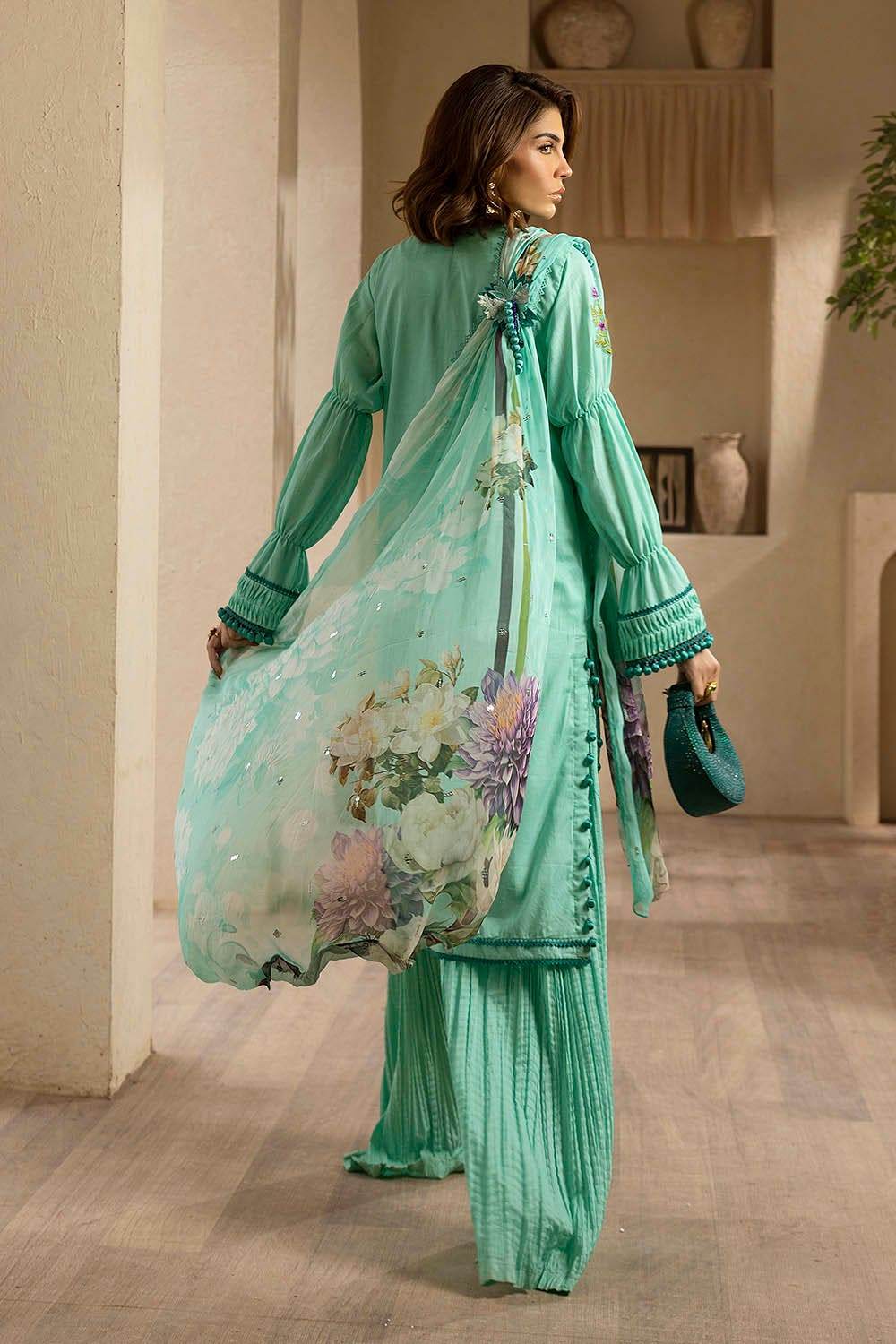 Gul Ahmed Embroidered Lawn Unstitched 3pcs - Jotey
