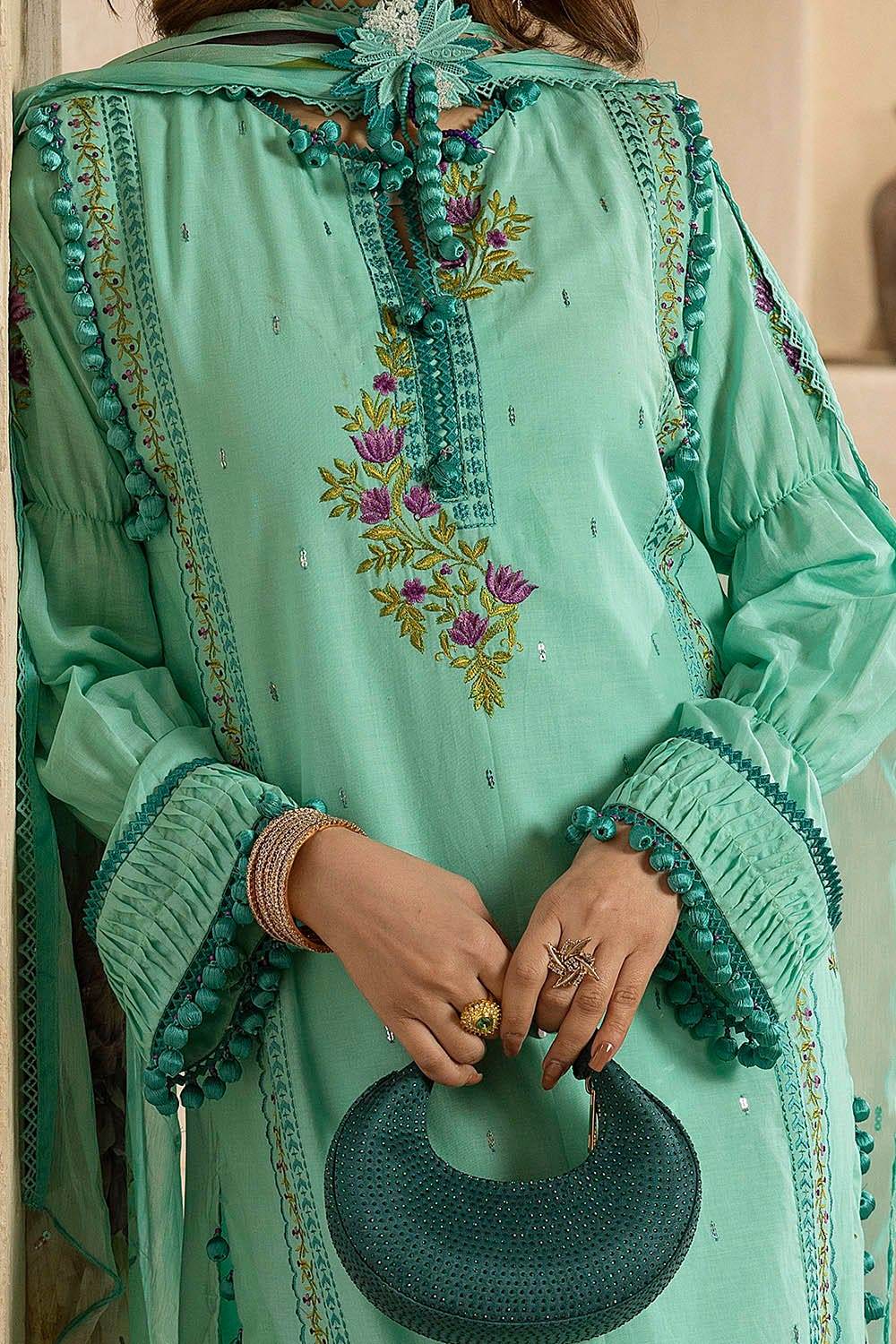 Gul Ahmed Embroidered Lawn Unstitched 3pcs - Jotey