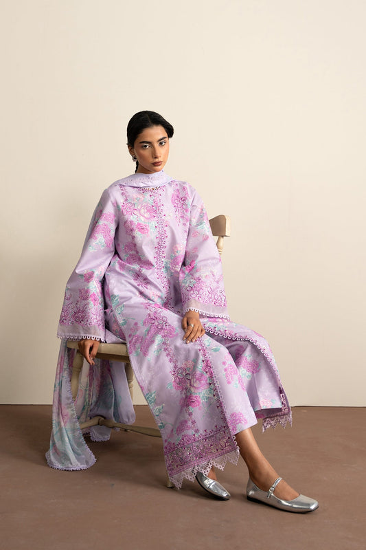 AYZEL The Bare Minimum Embroidered Unstitched Lawn 3pcs