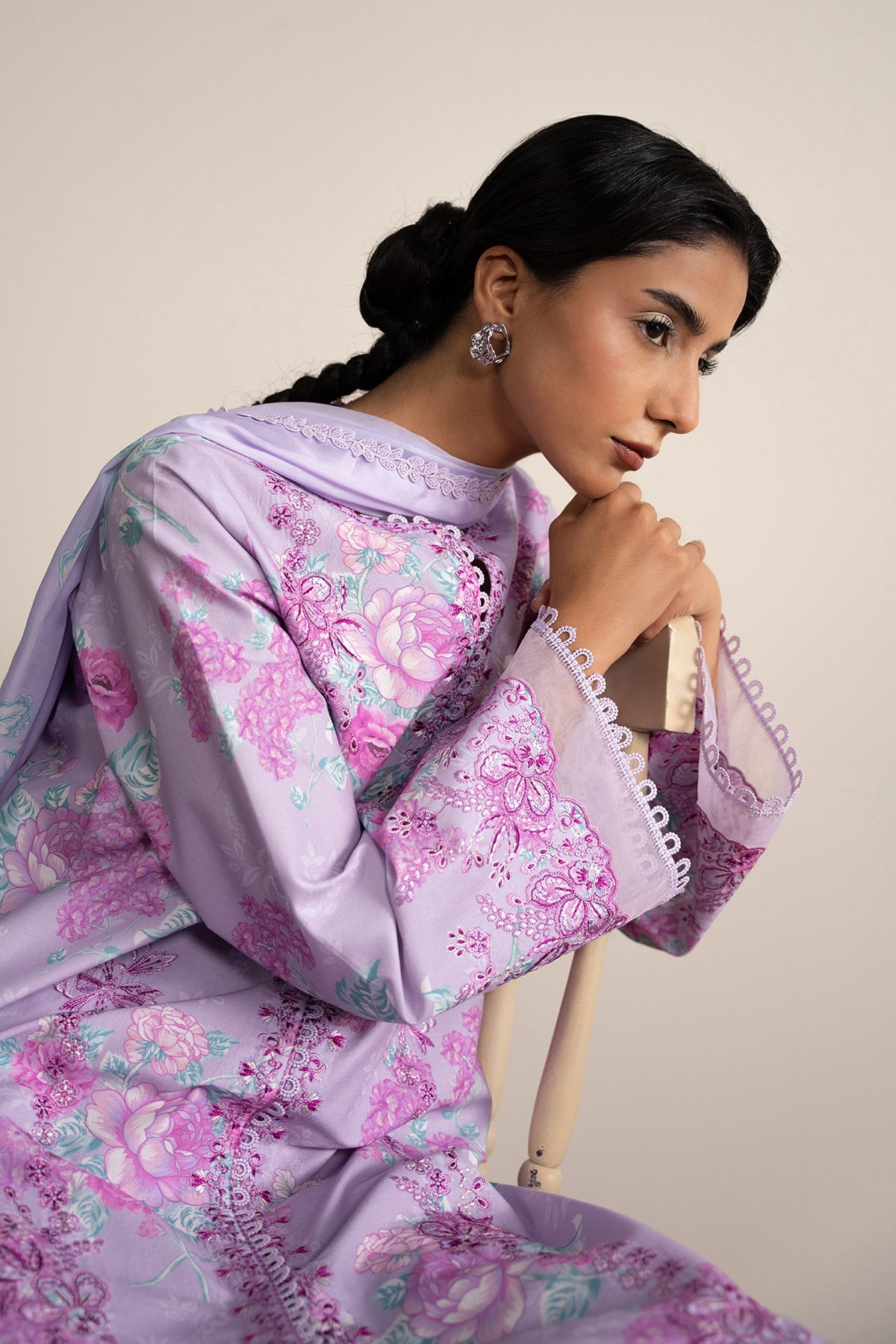 AYZEL The Bare Minimum Embroidered Unstitched Lawn 3pcs
