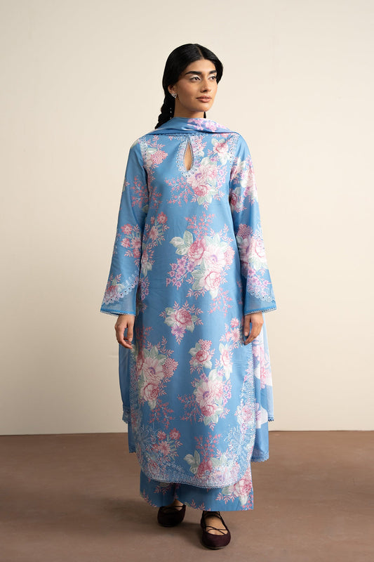 AYZEL The Bare Minimum Embroidered Unstitched Lawn 3pcs