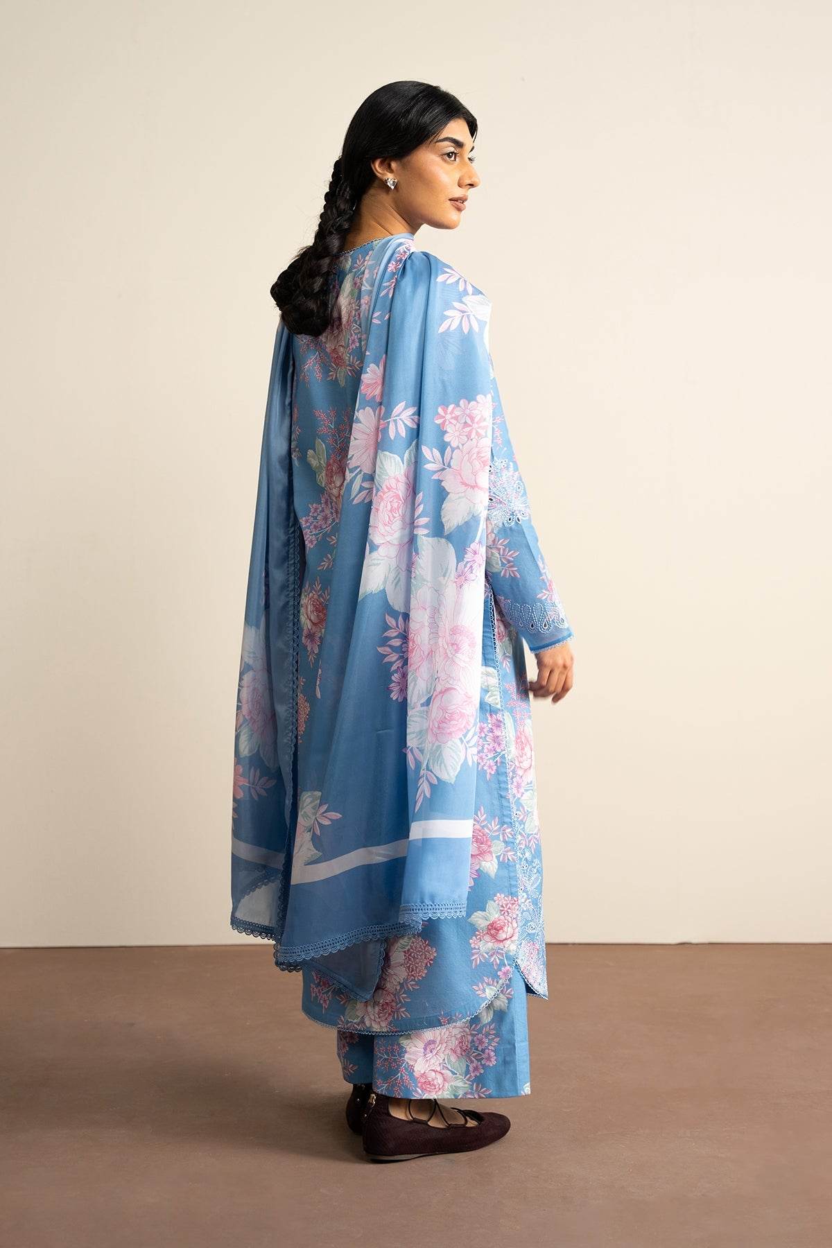 AYZEL The Bare Minimum Embroidered Unstitched Lawn 3pcs - Jotey
