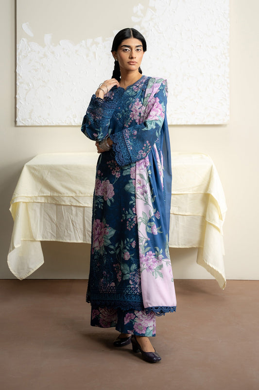 AYZEL The Bare Minimum Embroidered Unstitched Lawn 3pcs